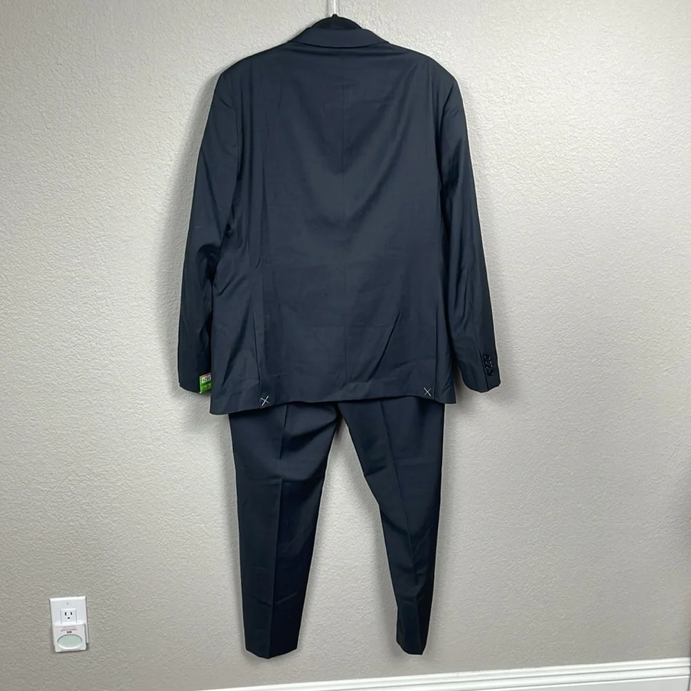 New Cricketeer Dallas Slim Fit Wool Blend Suit Charcoal Gray Business Sz 46R